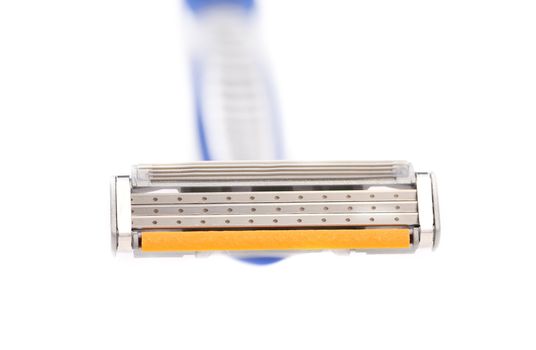 Effective area of shaving razor. White background.
