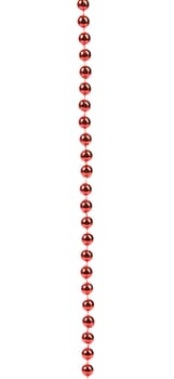 Red beads isolated on a white background.