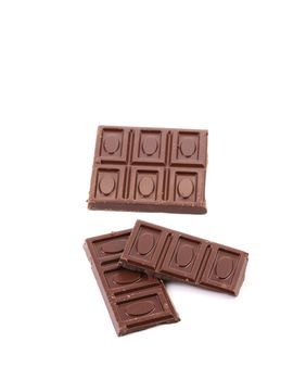 Chocolate bars isolated on a white background