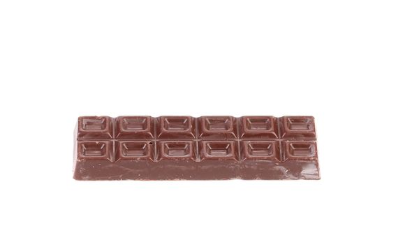 Chocolate bar with filling isolated on a white background