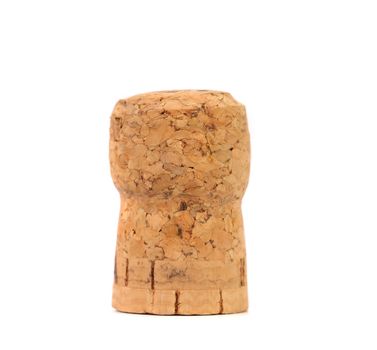 Cork of champagne. Isolated on a white background.