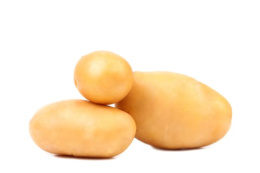 Potatoes isolated on a white background close up