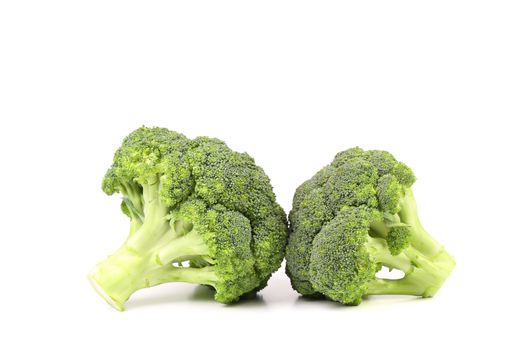 Fresh broccoli isolated on a white background