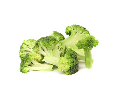 Fresh broccoli. Isolated on a white background.
