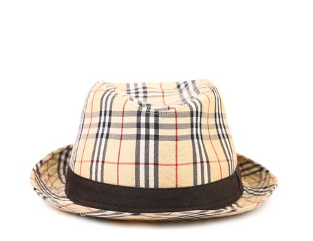 Checked hat. Isolated on a white background.