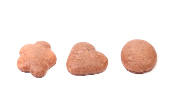 Chocolate meringues. Isolated on a white background.
