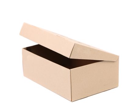 Empty opened carton. Isolated on a white background.