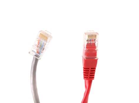 Network Cables. Isolated on a white background.