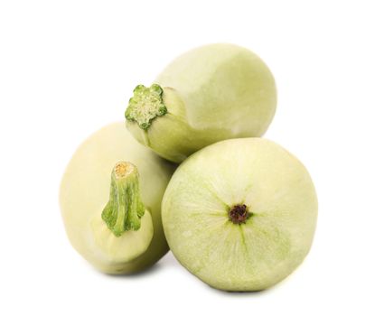 Fresh vegetable marrow. Isolated on a white background.