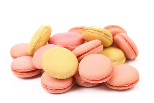Macaron cakes. Isolated on a white background.