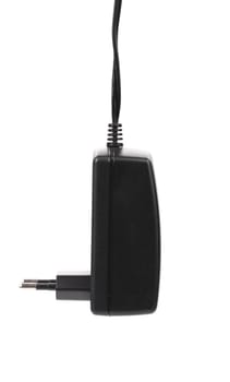 Black adapter. Isolated on a white background.