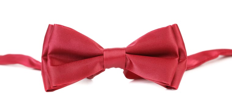Red bow tie. Isolated on a white background.
