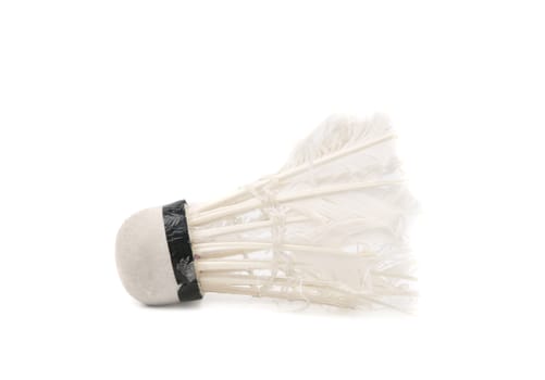 Shuttlecock. Close up. Isolated on a white background.