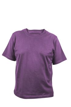 violet t-shirt isolated on a white background