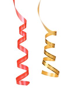 Paper streamers. Isolated on a white background.