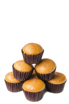 group of homemade vegan banana muffins , Freshly baked 