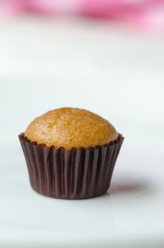 close up homemade  banana muffins , sweet baked 