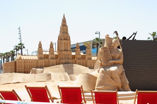 Sand Castle in Barcelona