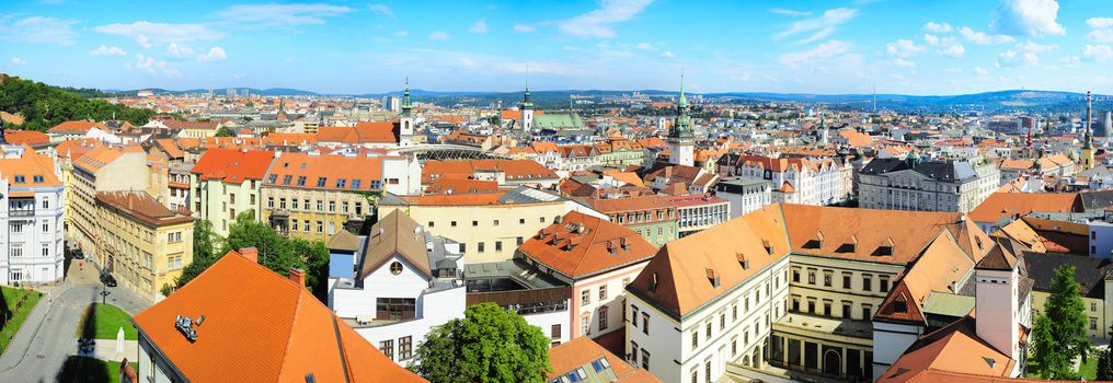 Panoramic view of Brno city, Czech Republic