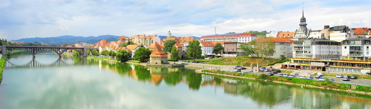 Panoramic view of Maribor city, Slovenia