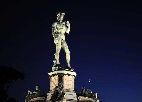 Statue of David at Micheal Angelo Park . Florence, Italy 