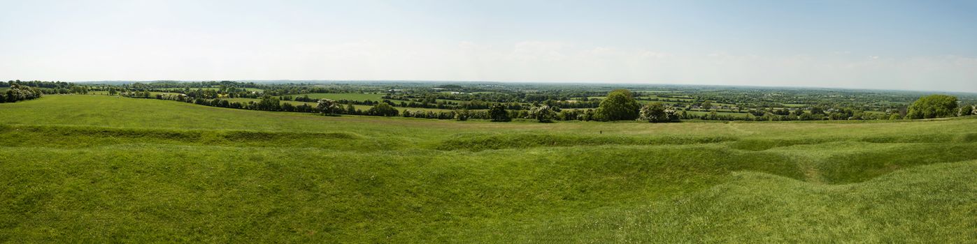 The Hill of Tara, located near the River Boyne, is an archaeological complex that runs between Navan and Dunshaughlin in County Meath, Ireland. It contains a number of ancient monuments, and according to tradition, was the seat of the High King of Ireland.