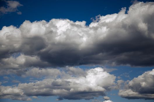 Background of clouds on a blue sky.