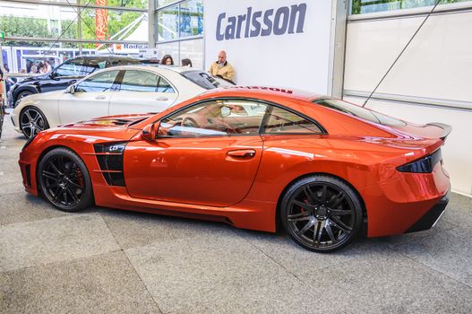 FRANKFURT - SEPT 21: CARLSSON MERCEDES C25 SUPER GT presented as world premiere at the 65th IAA (Internationale Automobil Ausstellung) on September 21, 2013 in Frankfurt, Germany