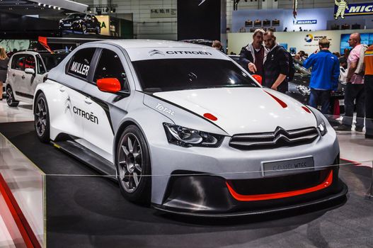 FRANKFURT - SEPT 21: CITROEN C-ELYS��E WTCC presented as world premiere at the 65th IAA (Internationale Automobil Ausstellung) on September 21, 2013 in Frankfurt, Germany