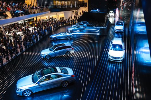 FRANKFURT - SEPT 21: MERECEDES-BENZ presented as world premiere at the 65th IAA (Internationale Automobil Ausstellung) on September 21, 2013 in Frankfurt, Germany