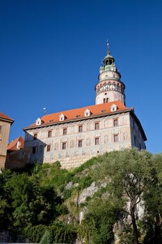 Cesky Krumlov the castle in the summer