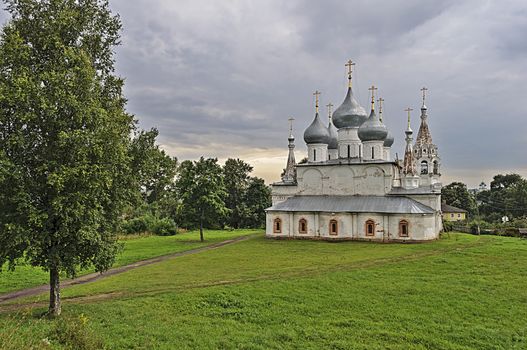 View of Holy Cross Cathedral (1658) in Tutaev, Russia