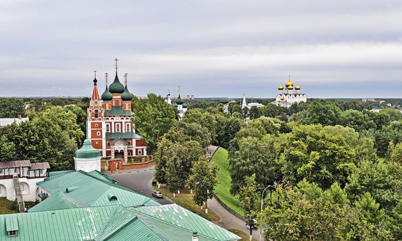 Church of St. Michael the Archangel in Yaroslavl, Russia (17th century). Top view