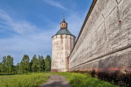 Ferapontov tower of the Kirillo-Belozersky monastery (St. Cyril-Belozersk monastery), northern Russia 