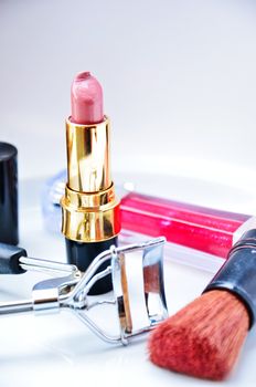 Makeup brush and cosmetics
