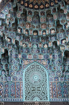 mosaic fragment on the wall of the mosque
