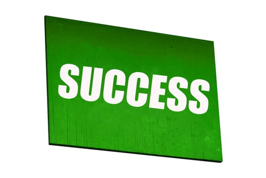 isolated green success sign with nobody