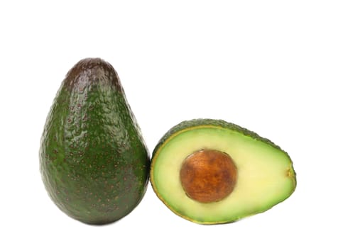 fresh avocado isolated on a white background