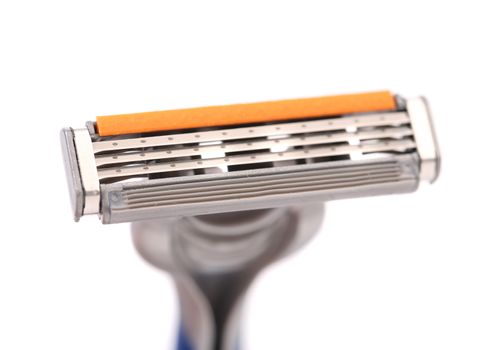 Effective area of shaving razor. White background.