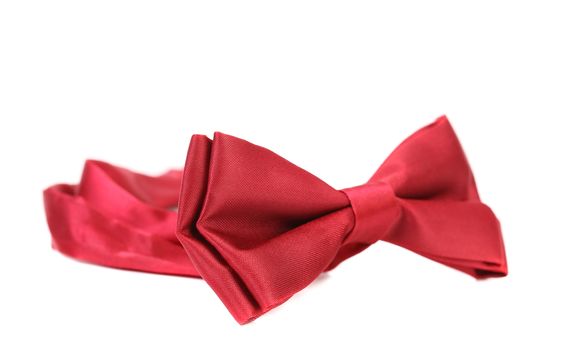 red bow tie isolated on a white background