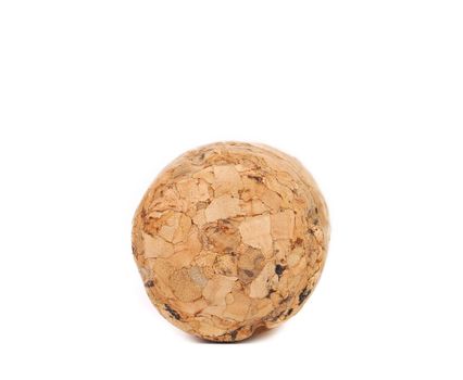 Uunused for champagne cork. Isolated on a white background.