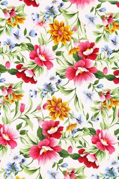 Print of different flowers. Close up. Background.