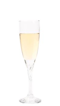 Glass of champagne. Isolated on a white background.