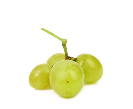 Green berry of grape. Isolated on a white background.