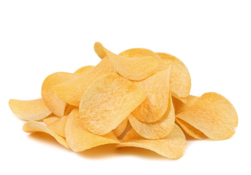 Potato chips. Isolated on a white background.