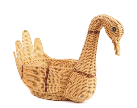 Basket swan. Isolated on a white background.