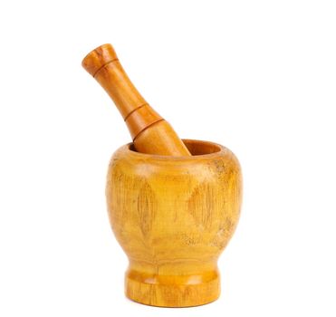 mortar and pestle isolated on white background