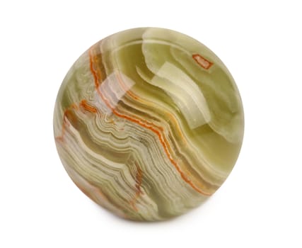 small ball of jasper on a white background