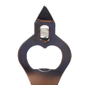 Head of bottle opener on white background