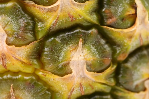 Background of pineapple. Close up. Whole background.